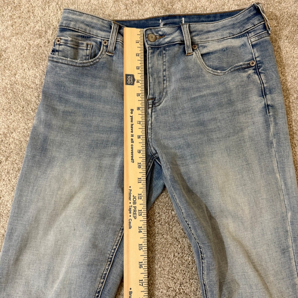 Pistola Straight Leg Light Wash Distressed Fray Hem Jeans Size 29 - Picture 9 of 11